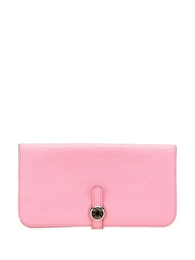 Pre-owned Hermes 2010 Togo Dogon Wallet Gm Long Wallets