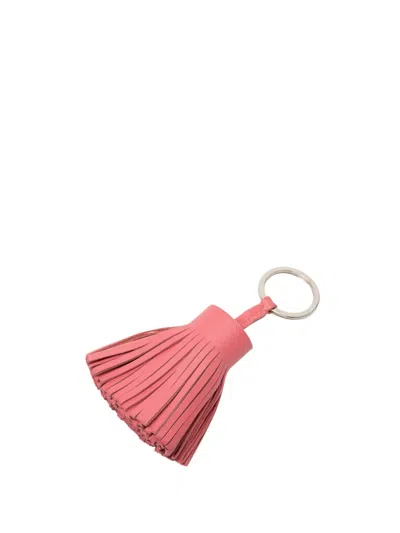 Pre-owned Hermes 2010-2025 Milo Lambskin Carmen Key Chain In Pink