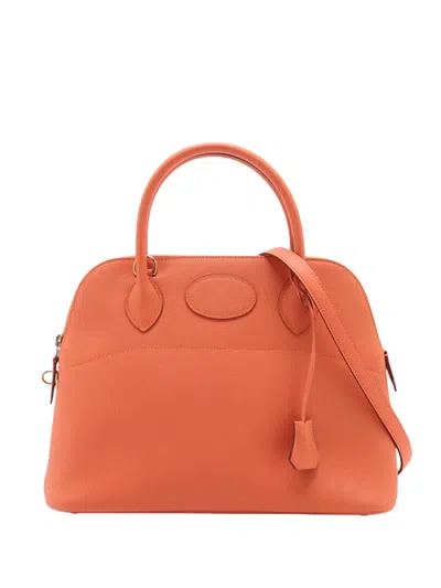 Pre-owned Hermes 2010-2026 Epsom Bolide 31 Satchel In Orange