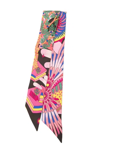 Pre-owned Hermes 2010-2026 La Source De Pegase Silk Twilly Scarf Scarves In Multi