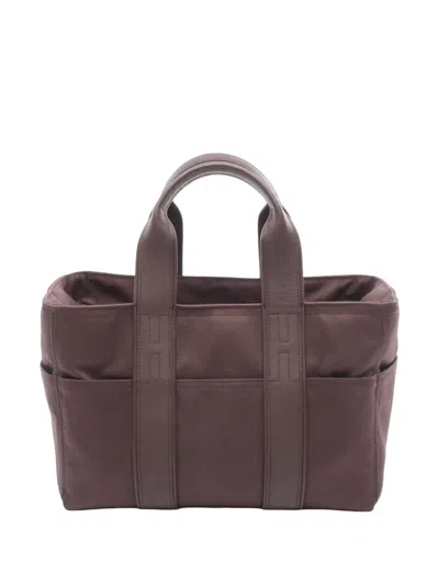 Pre-owned Hermes 2010-2026 Toile Acapulco Pm Handbag In Brown