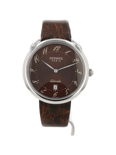 Pre-owned Hermes 201040mm Hermès Arceau In Brown