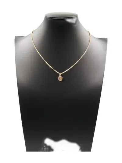 Pre-owned Hermes 2010s 18k Rose Gold Ex-libris Clou De Selle Diamond Necklace In Pink