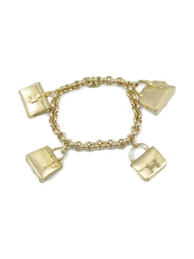 Pre-owned Hermes 2010s 18k Yellow Gold Bag-charms Bracelet