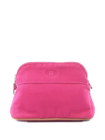 Pre-owned Hermes 2010s 20 Bolide Makeup Bag In Pink