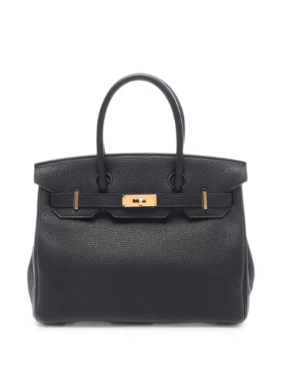Hermes 2010s 30 Birkin Tote Bag In Black