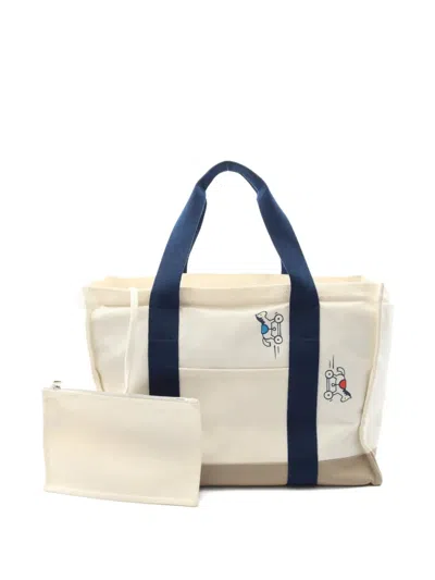 Pre-owned Hermes 2010s Adada Mothers Tote Bag In White