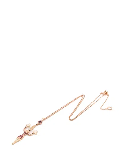 Pre-owned Hermes 2010s Artificier Fireworks-maker Necklace In Pink