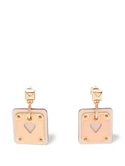 Pre-owned Hermes 2010s Asdukur Earrings In Pink