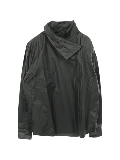 Pre-owned Hermes 2010s Asymmetric Long-sleeved Shirt In Green