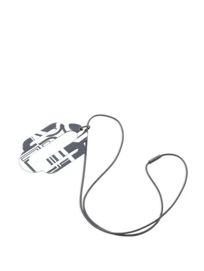 Pre-owned Hermes 2010s Attelage Pendant Necklace In Black