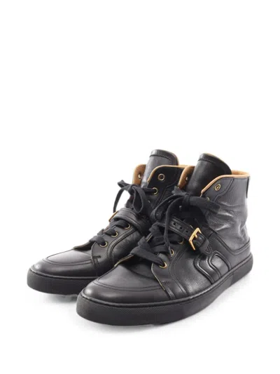 Pre-owned Hermes 2010s Belt Strap Sneakers In Black