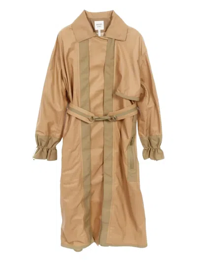 Pre-owned Hermes 2010s Belted Coat In Neutral