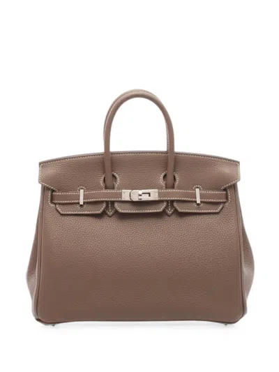 Pre-owned Hermes 2010s Birkin 25 Togo Tote Bag In Brown