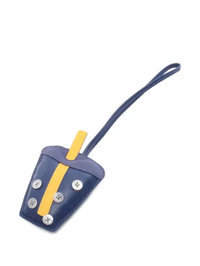 Pre-owned Hermes 2010s Blue Button Bag Charm
