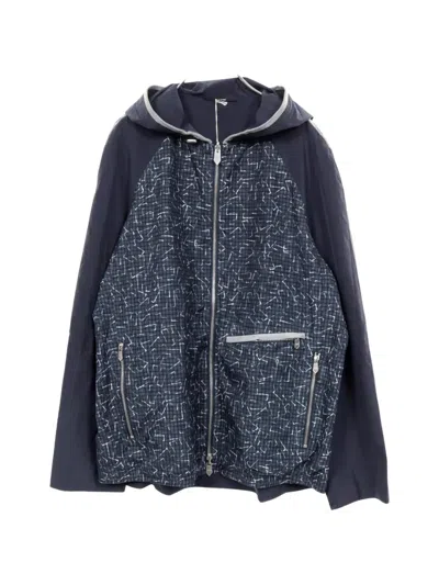 Pre-owned Hermes 2010s Bluson Reversible Zip-fastening Lightweight Jacket In Blue
