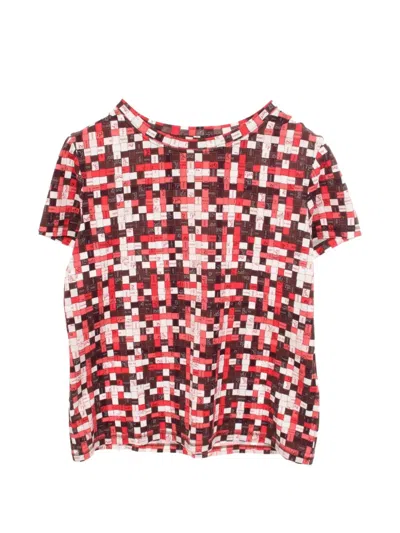 Pre-owned Hermes 2010s Bolduc Au Carre T-shirt In Red