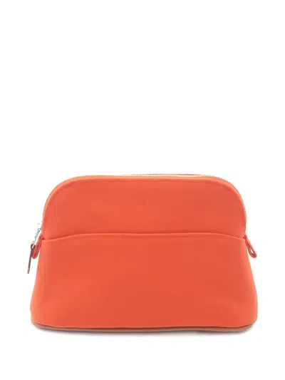 Pre-owned Hermes 2010s Bolide Make Up Bag In Orange