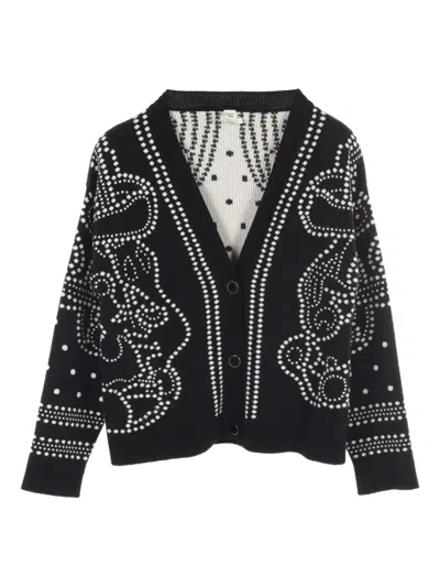 Pre-owned Hermes 2010s Brides De Gala Cardigan In Black