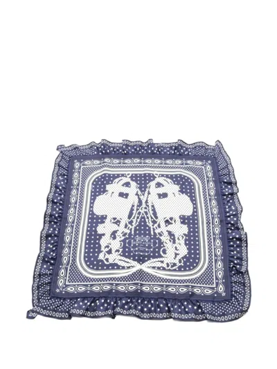 Pre-owned Hermes 2010s Brides De Gala Scarf In Blue