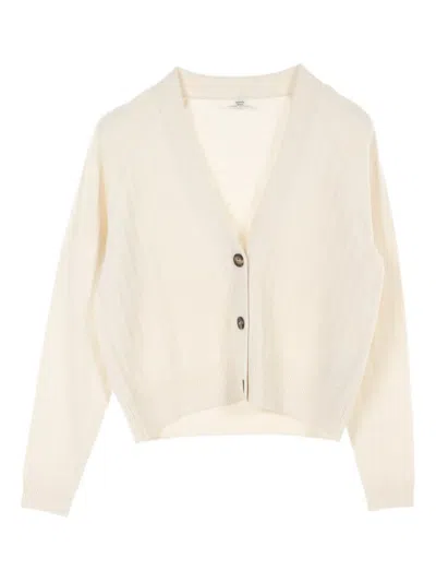 Pre-owned Hermes 2010s Button H-patterned Cardigan In White