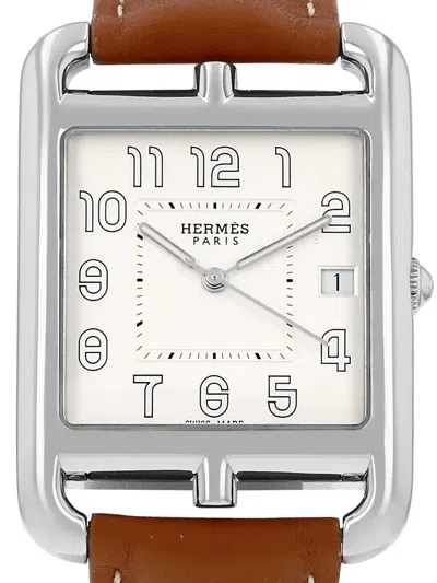 Pre-owned Hermes 2010s Cape Cod 46mm Watch In White
