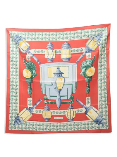Pre-owned Hermes 2010s Carré 90 Feux De Route Scarf In Pink