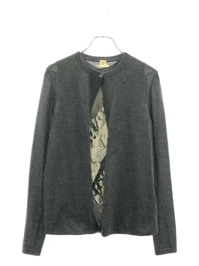 Pre-owned Hermes 2010s Cashmere Cardigan In Gray