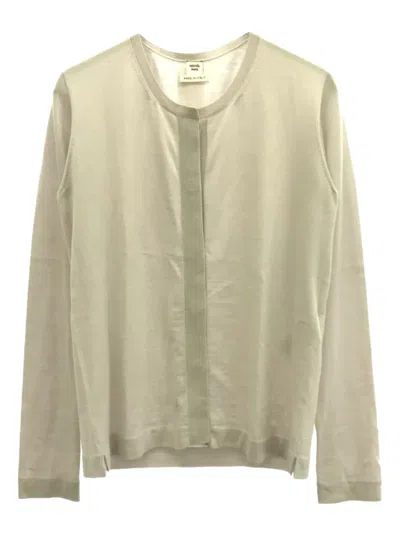 Pre-owned Hermes 2010s Cashmere Cardigan In Neutral