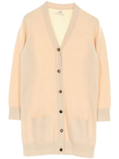 Pre-owned Hermes 2010s Cashmere Cardigan In Neutrals