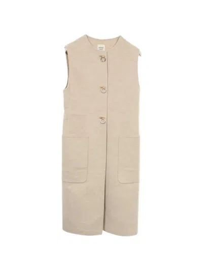 Pre-owned Hermes 2010s Cashmere Gilet In Neutrals