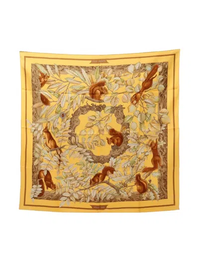 Pre-owned Hermes 2010s Casse Noisette Silk Scarf
