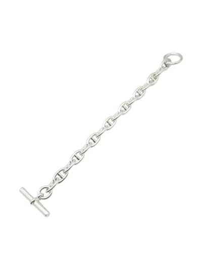 Pre-owned Hermes 2010s Chaîne D'ancre Bless Mm Bracelet In Silver