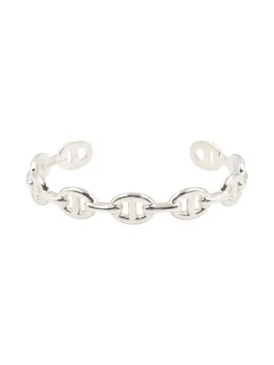 Pre-owned Hermes 2010s Chaine D'ancre Bracelet In Silver