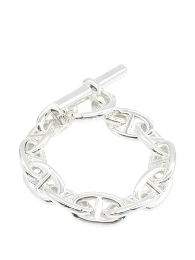 Pre-owned Hermes 2010s Chaîne D'ancre Bracelet In Silver