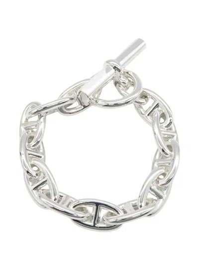 Pre-owned Hermes 2010s Chaine D'ancre Bracelet In Silver
