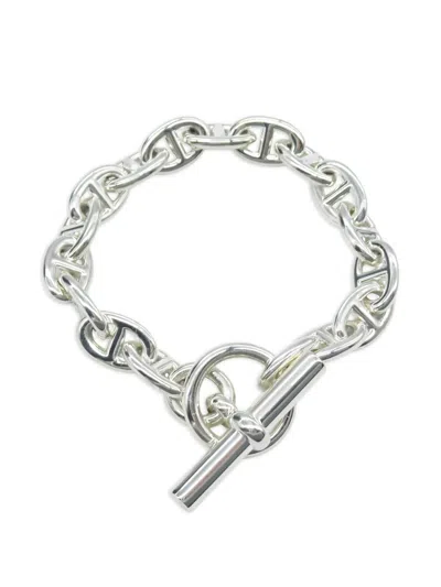 Pre-owned Hermes 2010s Chaine D'ancre Bracelet In Silver