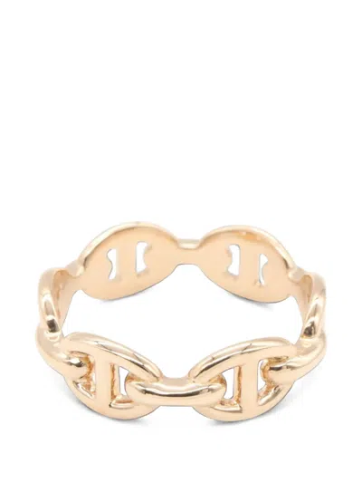 Pre-owned Hermes 2010s Chaîne D'ancre Enchene Pm Ring In Gold