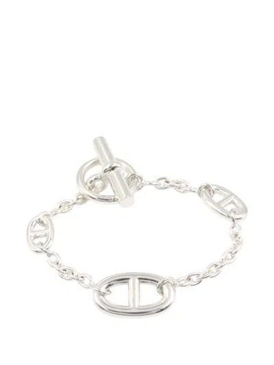 Pre-owned Hermes 2010s Chaîne D'ancre Farandole Bracelet In Silver