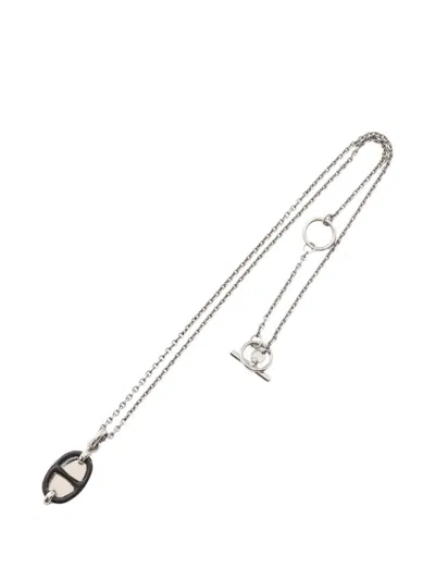 Pre-owned Hermes 2010s Chaîne D'ancre Mini Maillon Necklace In Silver
