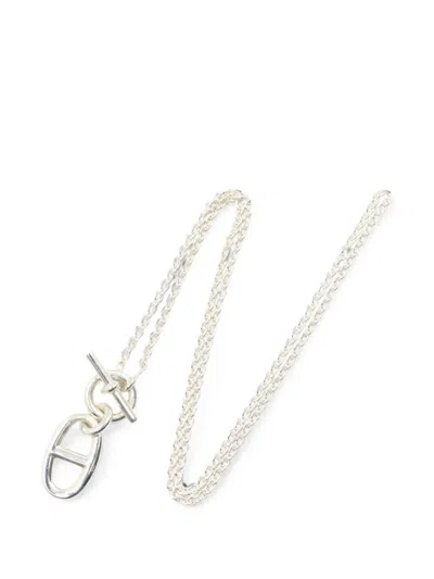 Pre-owned Hermes 2010s Chaine D'ancre Necklace In Silver