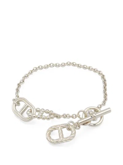 Pre-owned Hermes 2010s Chaîne D'ancre Parade Bracelet In Silver