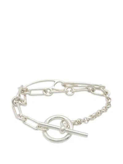 Pre-owned Hermes 2010s Chaine D'ancre Punk Bracelet In Silver