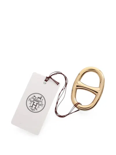 Pre-owned Hermes 2010s Chaîne D'ancre Scarf Ring In Gold