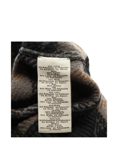 Pre-owned Hermes 2010s Check Quarter-zip Sweater In Grey