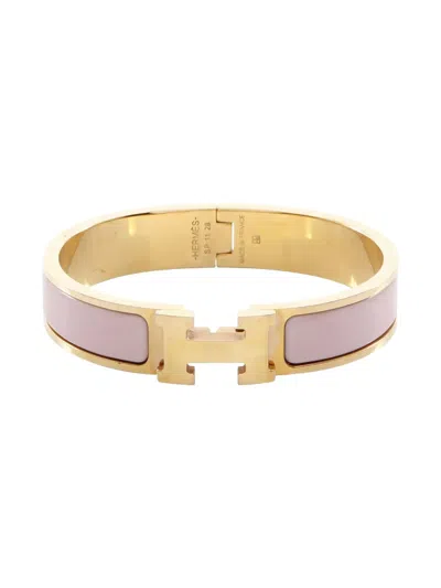 Pre-owned Hermes 2010s Click H Bangle In Gold