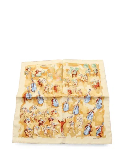 Pre-owned Hermes 2010s Concerto Scarf In Neutrals