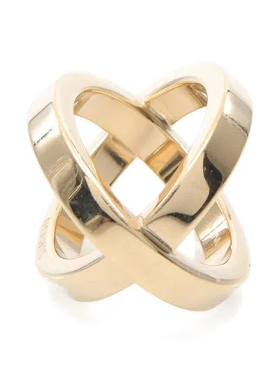 Pre-owned Hermes 2010s Cosmos Scarf Ring In Gold