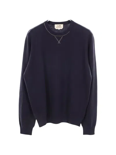 Pre-owned Hermes 2010s Crew-neck Sweater In Blue