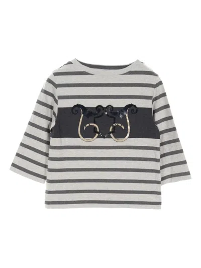 Pre-owned Hermes 2010s Cut And Sew T-shirt In Grey